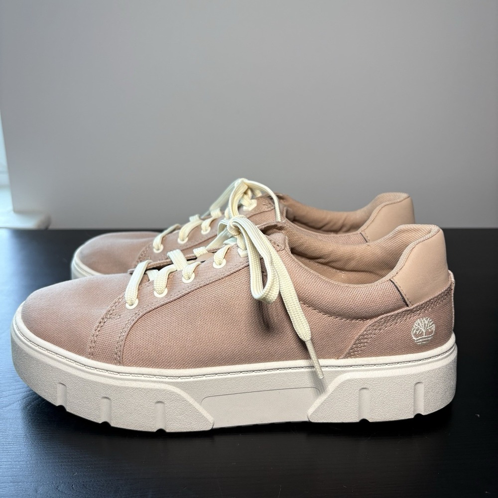 Timberland Women's Laurel Court Low Lace Purple Canvas Sneaker A64GC